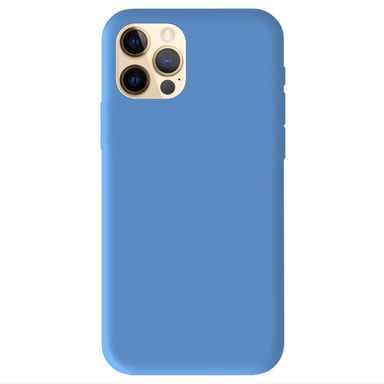 Coque silicone unie compatible Mat Bleu Apple iPhone 12 Pro