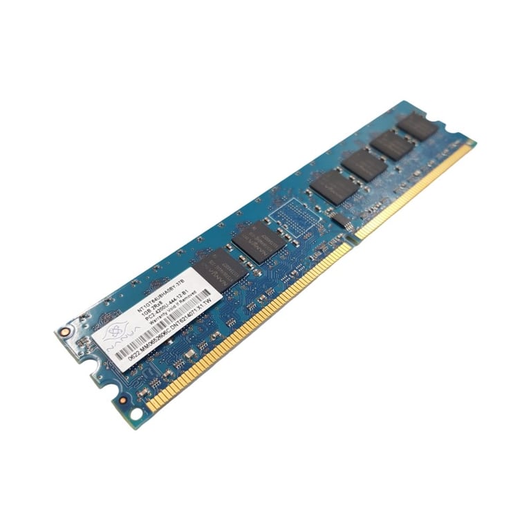 1Go RAM DDR2 NT1GT64U8HA0BY-37B DIMM PC2-4200U 2Rx8 - Nanya