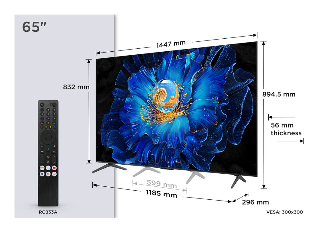 TCL C69KS 65C69KS TV 165 1 cm 65 4K Ultra HD Smart TV Wifi Métallique Neuf