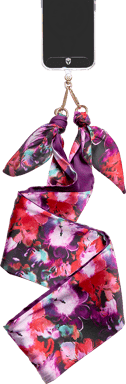 Bandoulière Foulard Universel Amovible Flower Rouge + Garantie à vie Force Case