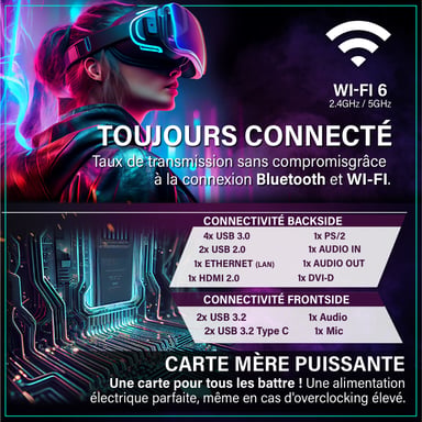 MK2 Lite - PC Gamer - AMD Ryzen 5 4600G - Radeon Vega 7 - Rapide Bureau PC Gaming - 4K & Raytracing avec 4,2 GHz 32 GO RAM DDR4 - 512 GO SSD - Ordinateur avec WiFi + Windows 11 Pro