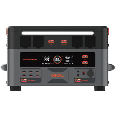 Oscal PowerMax 2400 SE Stazione elettrica portatile – 2400W, 2016Wh LiFePO?, UPS, MPPT solare, App, campeggio & casa