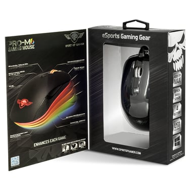 Spirit of Gamer Pro-M6 souris Jouer Ambidextre USB Type-A Optique 4000 DPI