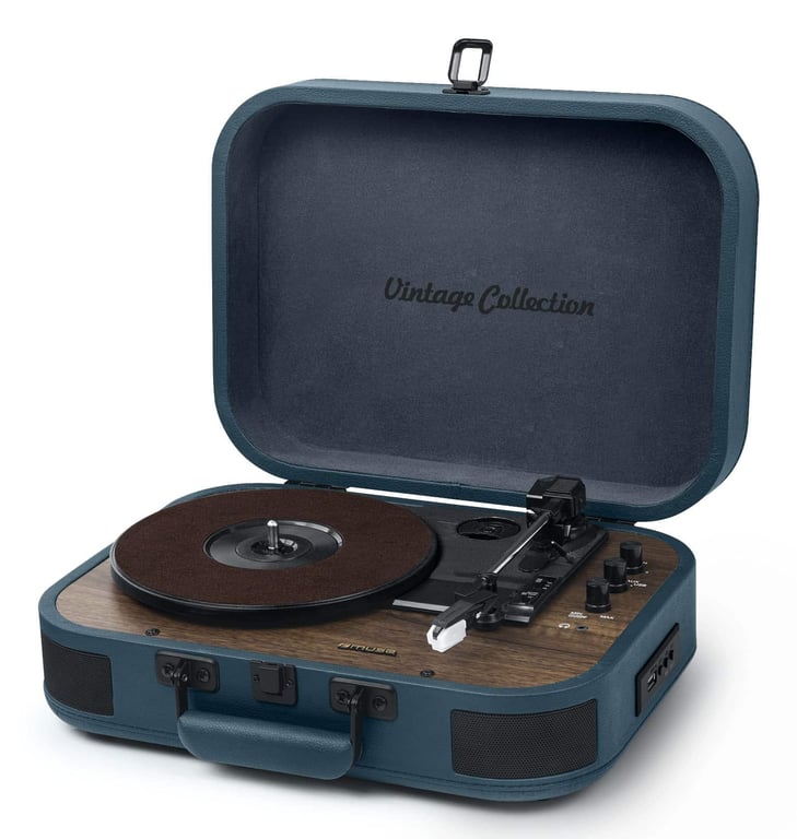 Muse MT-201 OB platine Tourne-disque à entraînement direct Bleu Automatique - Neuf