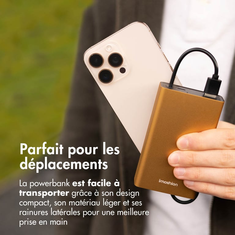 imoshion Ultra Series Aluminium | Batterie externe 20.000 mAh Charge rapide jusqu'à 33 watts Neuf - vue 5