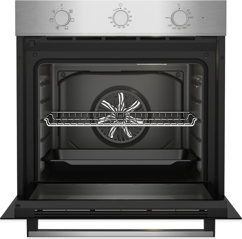 Four encastrable émail | Inox | Multifonction - Chaleur brassée | 6 Fon BEKO - BBIE12100XD - Neuf