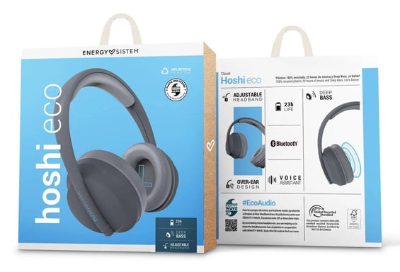 Energy Sistem Hoshi Eco Auriculares Inalámbricos Diadema Llamadas/Música USB Type-C Bluetooth Gris
