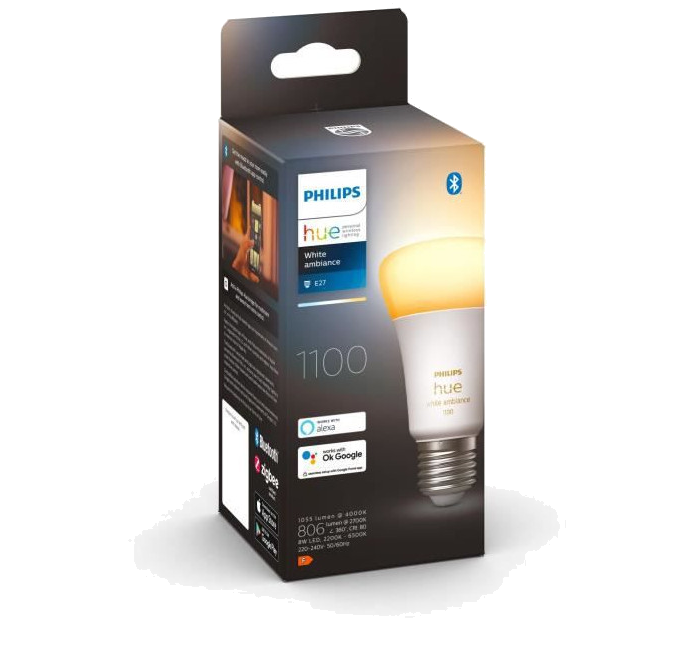 PHILIPS Hue White Ambiance - Ampoule LED connectée E27 - 9,5W Equivalent 75W - Compatible Bluetooth