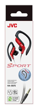 JVC HA-EB75-RN-U casque Casques Avec fil Crochets auriculaires Sports Noir, Rouge - Neuf Noir - vue 2