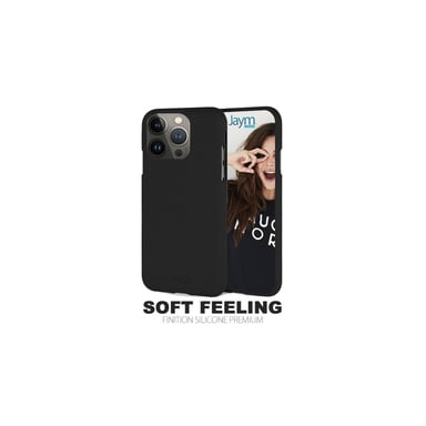 JAYM - Custodia in silicone nero Soft Feeling per Apple iPhone 14 Pro Max - Finitura in silicone - Ultra Soft Touch