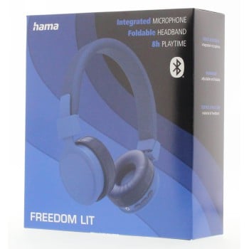 Casque Bluetooth® ''Freedom Lit'', supra-aural, pliable, avec micro, Bleu