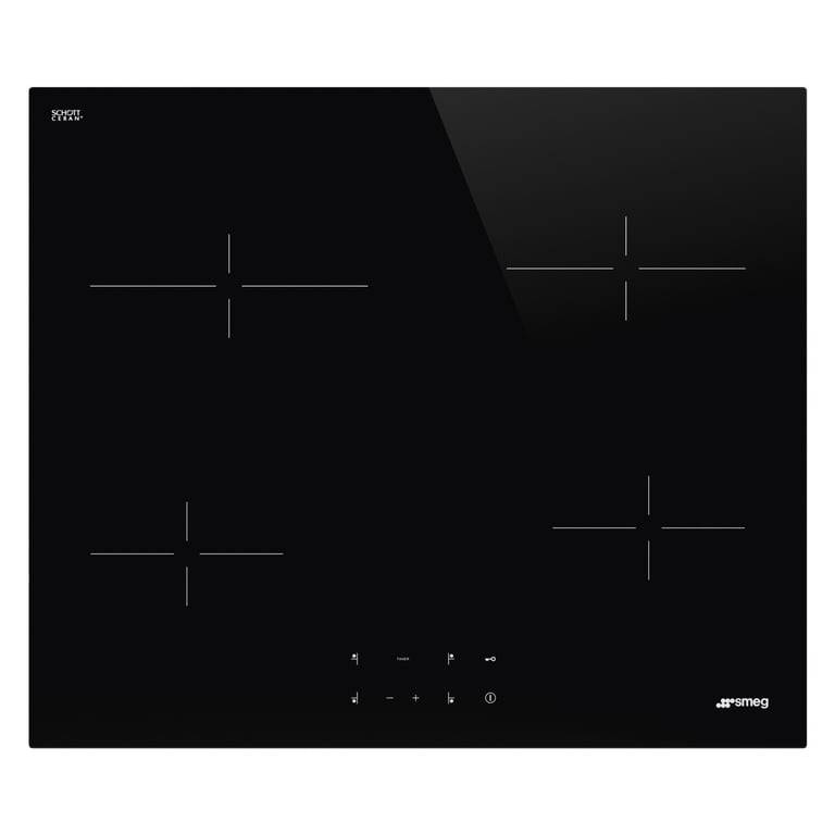 Plaque de cuisson vitrocéramique 4 foyers Smeg coloris .60 x P.51 x H.6 3 cm