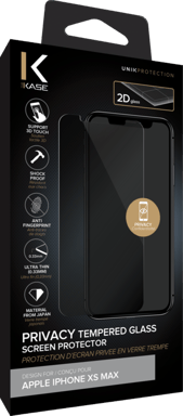 Protection d'écran Privée en verre trempé pour Apple iPhone XS Max
