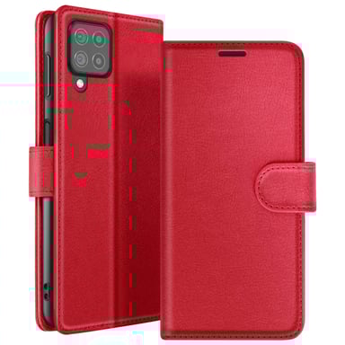 Custodia a portafoglio per Galaxy A12 / M12 con supporto e linguetta magnetica