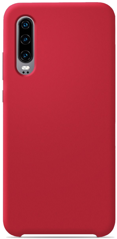 Coque silicone unie compatible Soft Touch Rouge Huawei P30