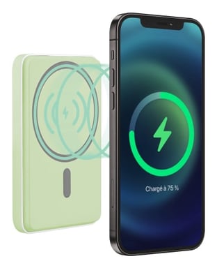 T'nB PBUMAG5GR batería externa 5000 mAh Cargador inalámbrico Verde