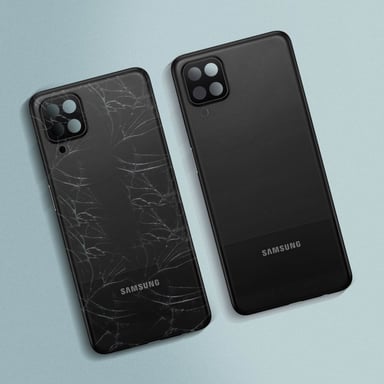 Cache Batterie Samsung Galaxy A12 Façade Arrière Originale Samsung Noir