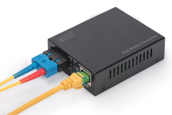 Digitus Convertisseurs de médias Gigabit PoE, RJ45 / SC, MM, PSE