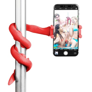 Celly Snake palo para autofotos Universal Rojo