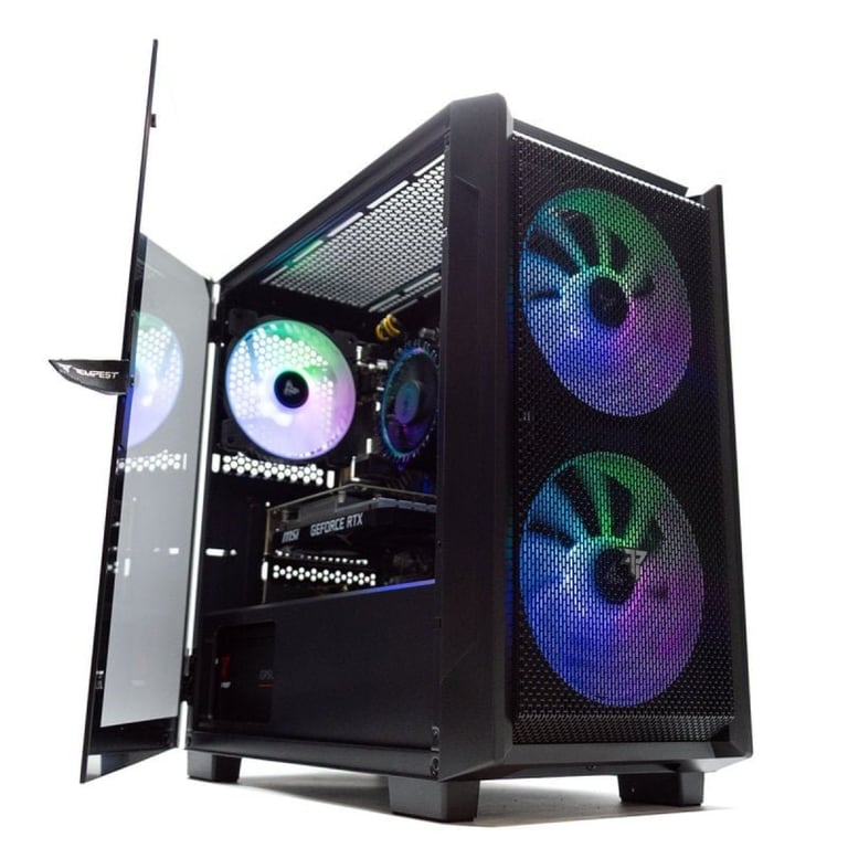 PcCom PC Gamer Lite Ryzen 5 5500,, SSD NVMe, RTX 3050, Wi-Fi 6, Boîtier Tempest ARGB