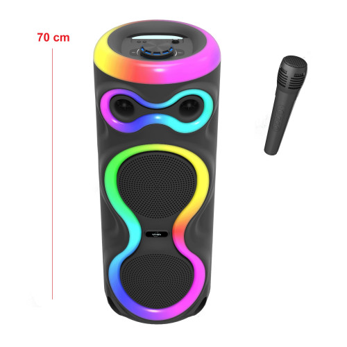 Enceinte lumineuse Bluetooth KARAOKE FIREBOOST Neuf - vue 2