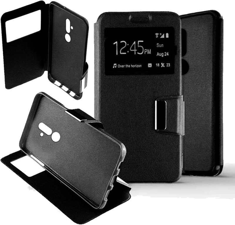 Etui Folio compatible Noir Huawei Mate 20 Lite