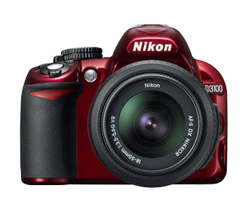 Nikon D3100 + AF-S DX NIKKOR 18-55mm Kit d'appareil-photo SLR 14,2 MP CMOS 4608 x 3072 pixels Rouge
