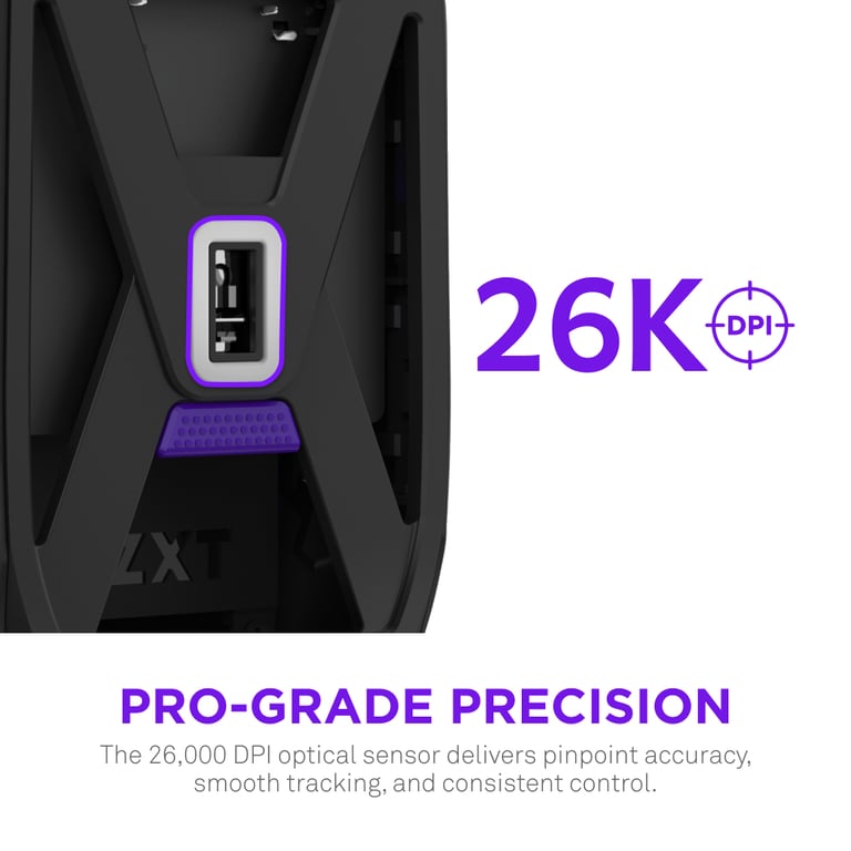 NZXT MS 101NB 01 Jouer Droitier RF sans fil Optique 26000 DPI Neuf - vue 3