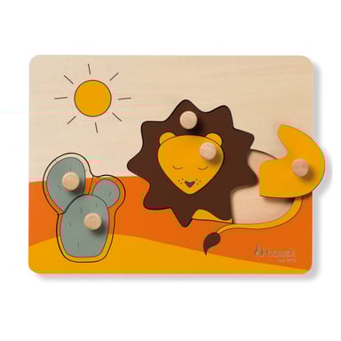 León Puzzle Educativo de Madera - N Sort Recessed Toy