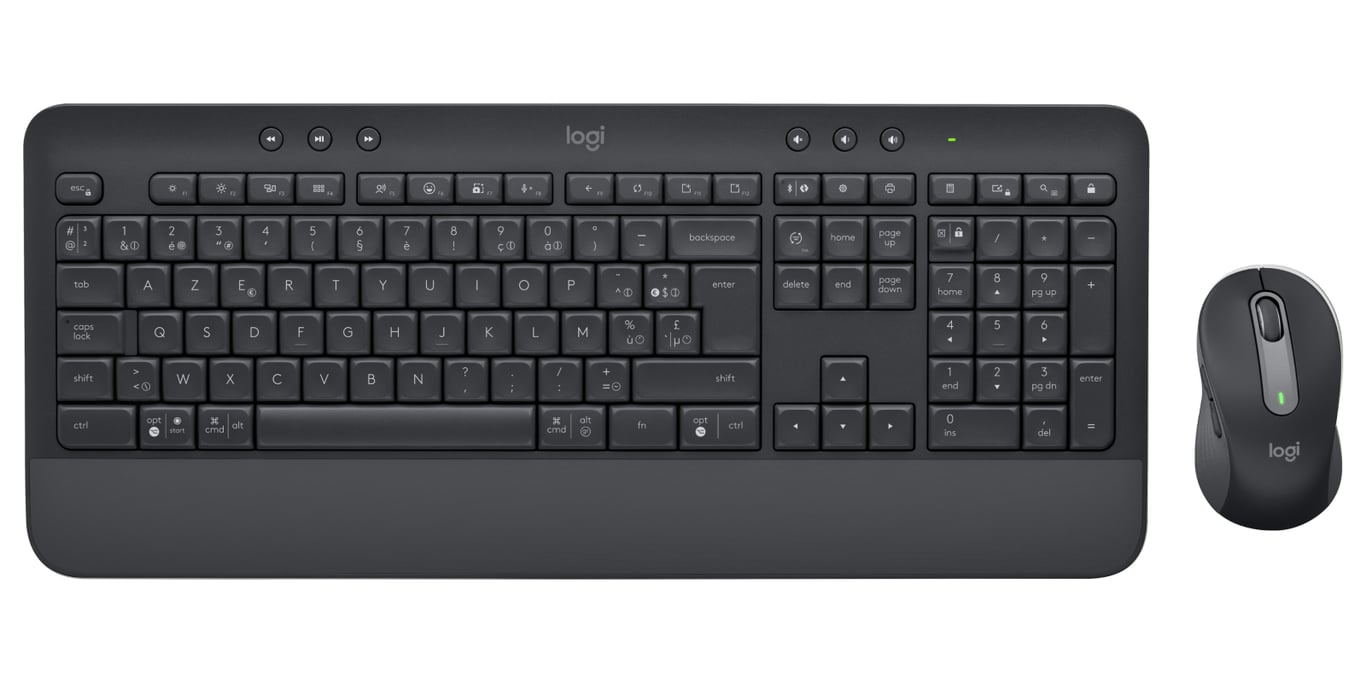 Logitech 920-011001 clavier Souris incluse Bureau Bluetooth AZERTY Belge Graphite - Neuf