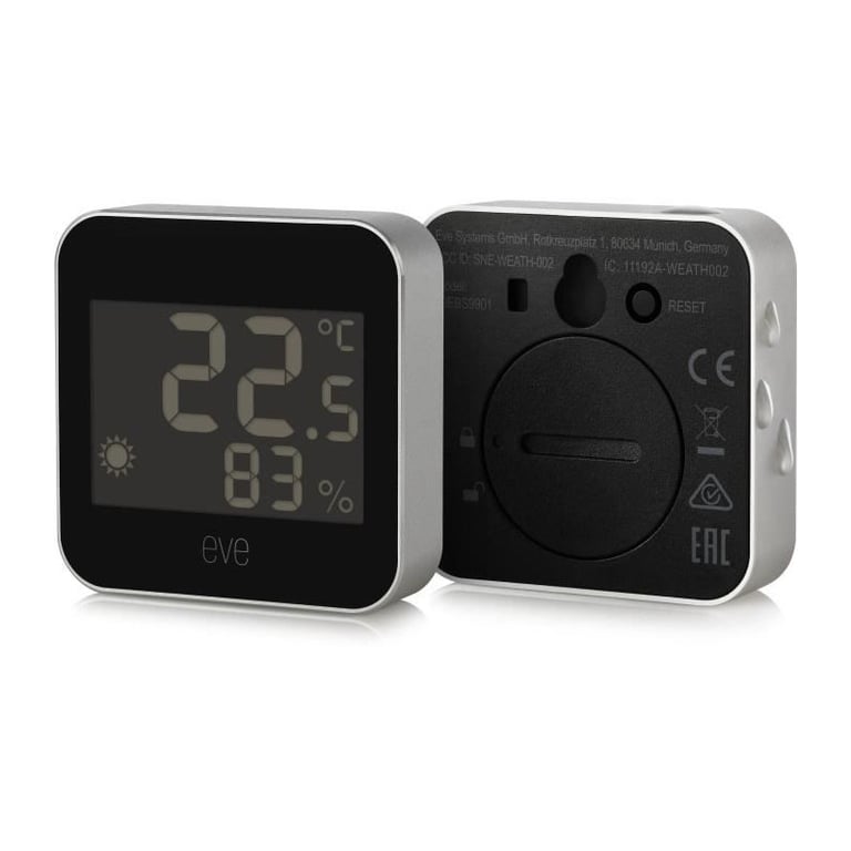 Station météo connectée EVE WEATHER Technologie Apple HomeKit Bluetooth Thread Neuf - vue 3