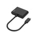 Adaptador de vídeo, 2 en 1, conector USB-C - puerto VGA y HDMI, Full-HD 4K