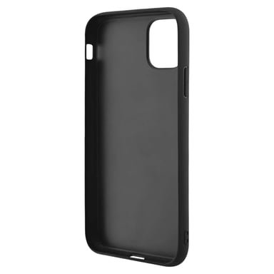 Coque Silicone iPhone 11 Texturé Monogram 3D Ultra Résistant Noir