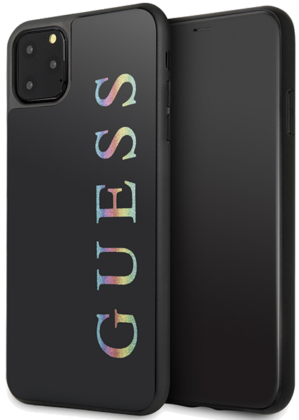 Guess Étui pour iPhone 11 Pro Max Noir Logo pailleté