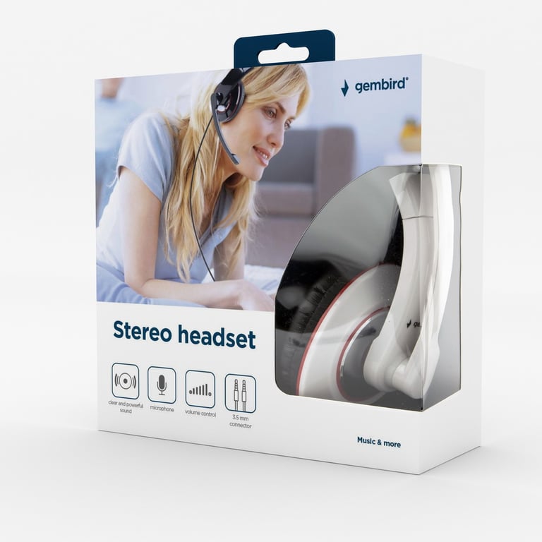 Gembird MHS 001 GW écouteurcasque Avec fil Arceau AppelsMusique Neuf - vue 4