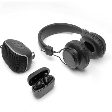 Pack 3 en 1 ecouteurs sans fil intra auriculaire - casque bluetooth - enceinte portable