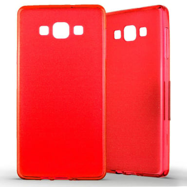 Coque silicone unie compatible Givré Rouge Samsung Galaxy A7 2015