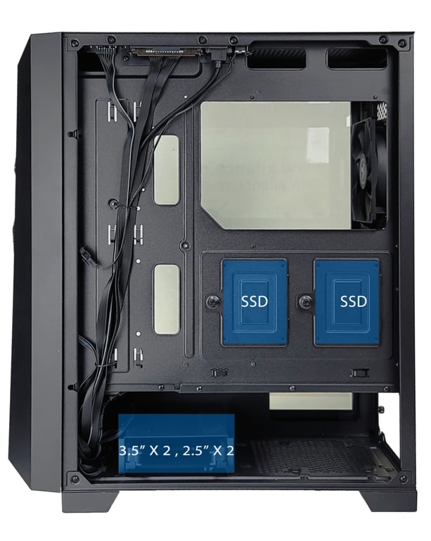 Boitier PC Moyen Tour ATX Xilence Xilent Breeze Performance A+X7 RGB avec panneau vitré - vue 4