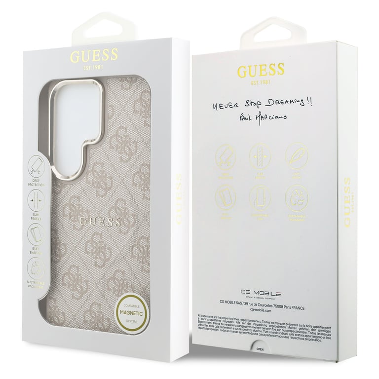 Coque Guess 4G Embossed Ring MagSafe pour Samsung Galaxy S26 Ultra - vue 7