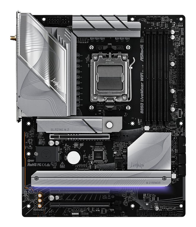 ASROCK Carte Mère B850 LiveMixer WiFi AMD AM5 Neuf - vue 3
