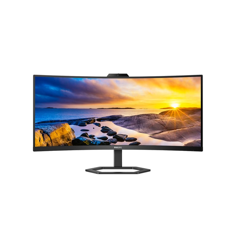 Philips 34E1C5600HE 5000 Series LED Monitor gebogen 34"" 3440 x 1440 WQHD @ 100 Hz VA 300 CD/ ? 3000:1 4 ms HDMI DisplayPort USB C luidsprekers textuurzwart 34E1C5600HE00 - vue 2