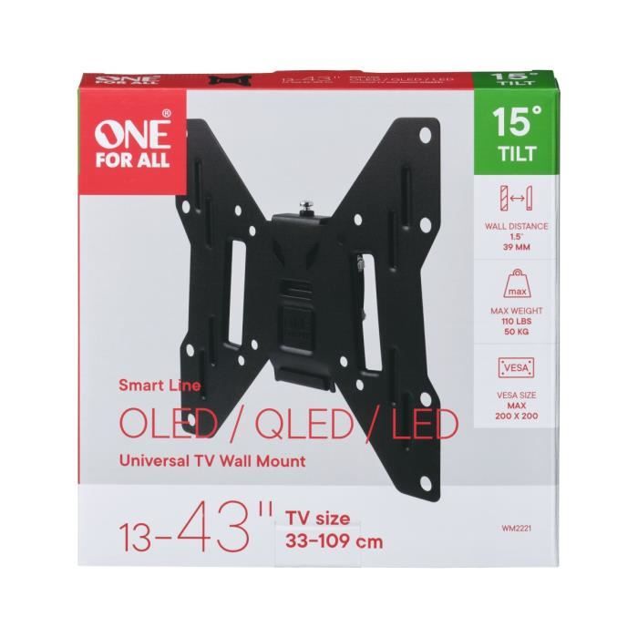 One For All WM 2221 support pour téléviseur 101,6 cm (40 ) Noir - Neuf