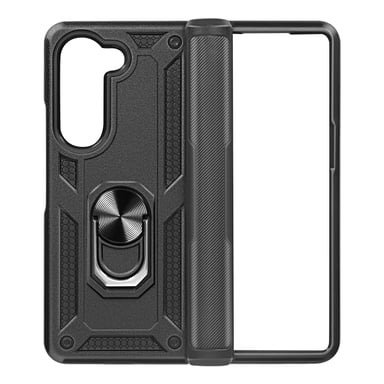 Coque pour Samsung Galaxy Z Fold 5 Hybride Bague Support Magnétique Noir