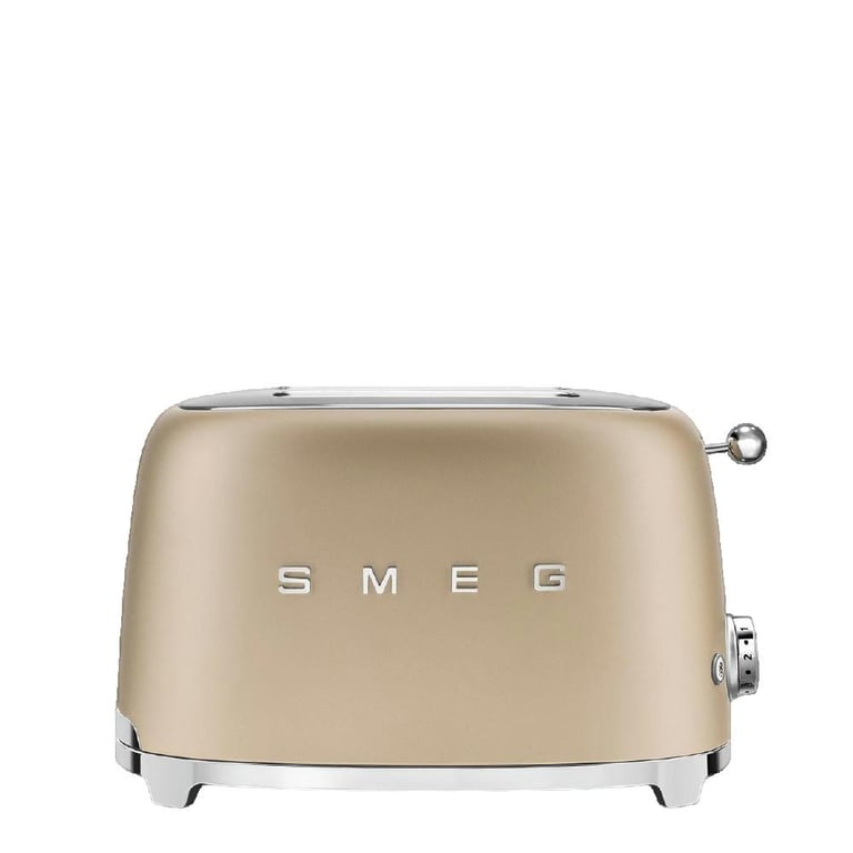Grille-pain Smeg 2 fentes Doré mat compact - Neuf