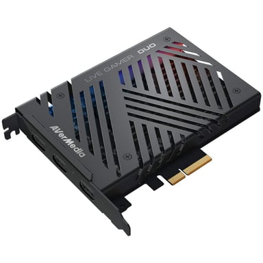 AVerMedia Live-Gamer Duo 4Kp60 HDR Passthrough PCI-E, Id,al de latencia extremadamente baja para Xbox, Playstation y PC GC570D