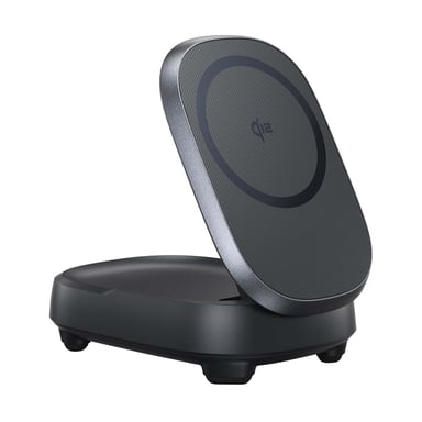 Station de Charge sans fil MagPro 15W Qi2 MagSafe Stand Rétractable Noir