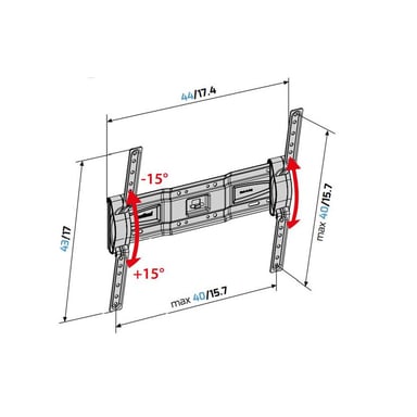 SUPPORTS MURAUX TV - GAMME GHOSTSLIM PLUS MELICONI - GST400PLUSCG