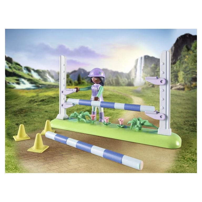 PLAYMOBIL 71355 Zoe & Blaze avec parcours d'obstacles, Horses of Waterfall, 67 pieces, Des 5 ans - Neuf