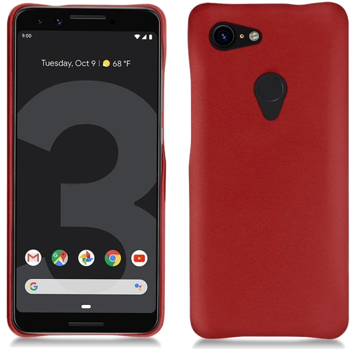 Coque cuir Google Pixel 3 XL - Coque arrièreRouge
