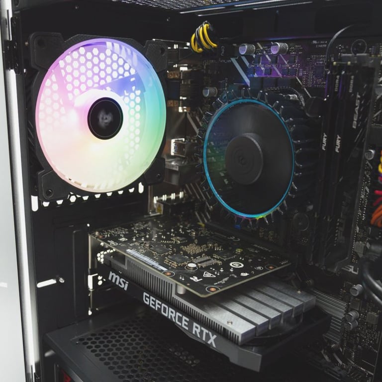 PC Gamer PcCom Lite Ryzen 5 5500 RAM SSD RTX 3050 Windows 11 Home Boîtier Tempest Aurora ARGB Neuf - vue 2